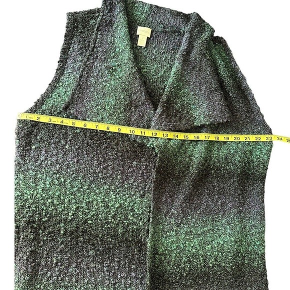 Chico’s Rowan purple Mermaidcore Waterfall open sleeveless textured cardigan Med - Picture 8 of 8